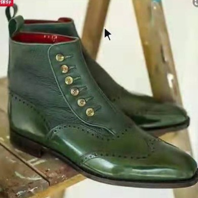 Men Shoes Elegant - Men's Leather Suede Chelsea Boots Side