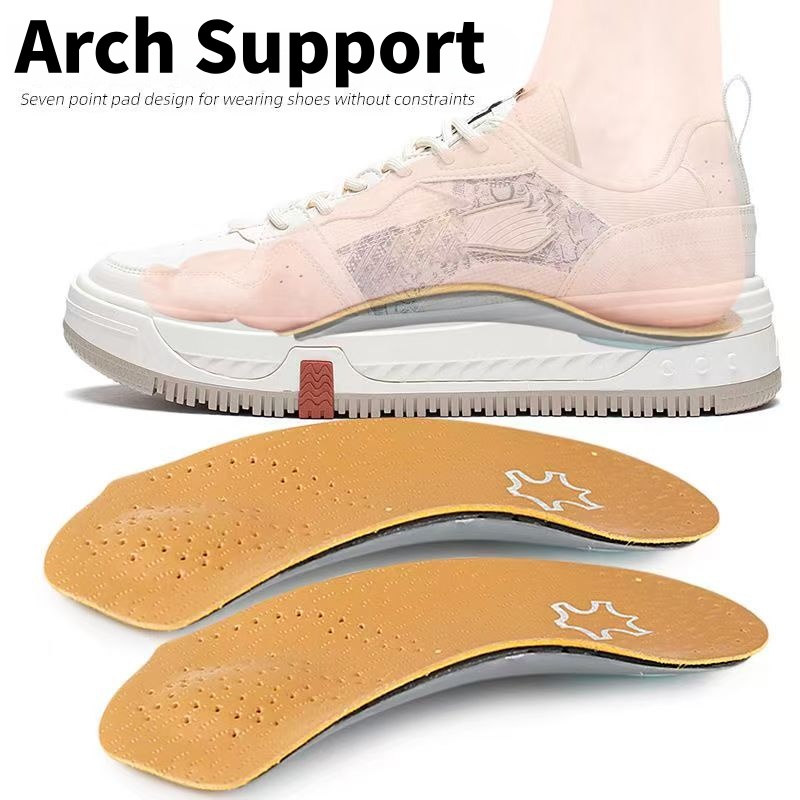 Men'S Shoes For Plantar Fasciitis - Leather orthotic insole for Flat Feet