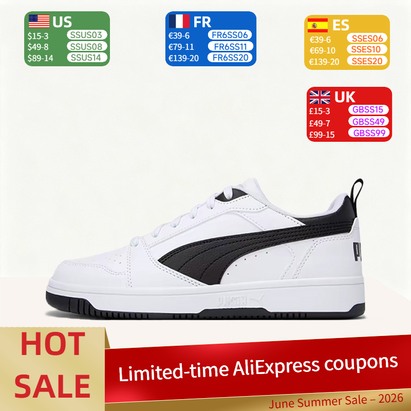 Men'S Shoes Puma Sneakers - Puma Rebound V6 Versatile,Stylish,Low-Top,Lightweight,Soft,and Comfortable Casual