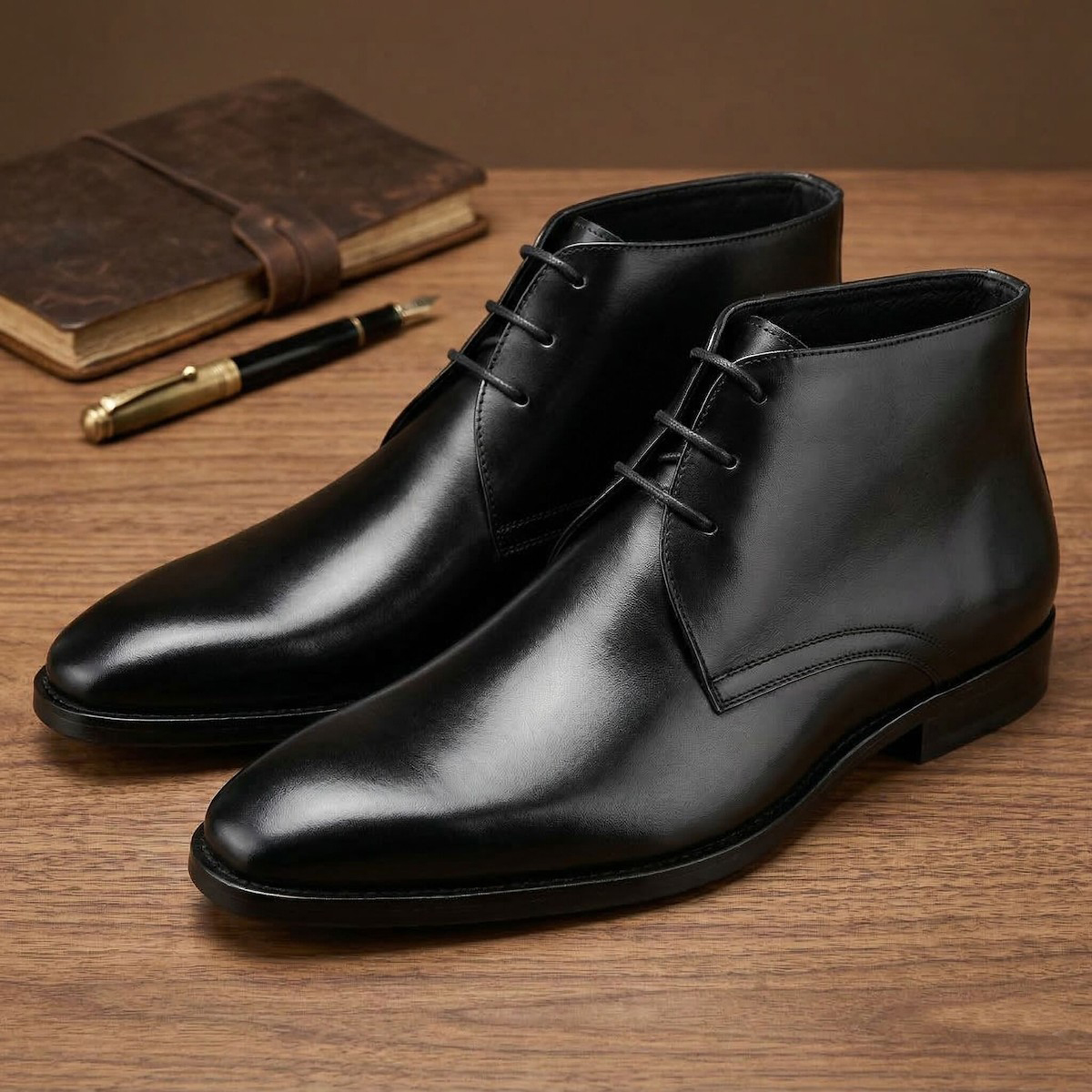Men's Calf Leather Western Ank - đánh giá và giá Men Shoes Elegant