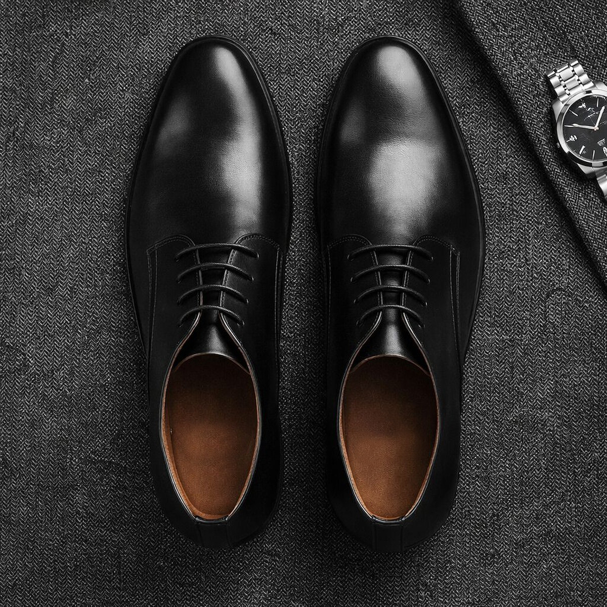 Men's Calf Leather Western Ank - đánh giá và giá Men Shoes Elegant