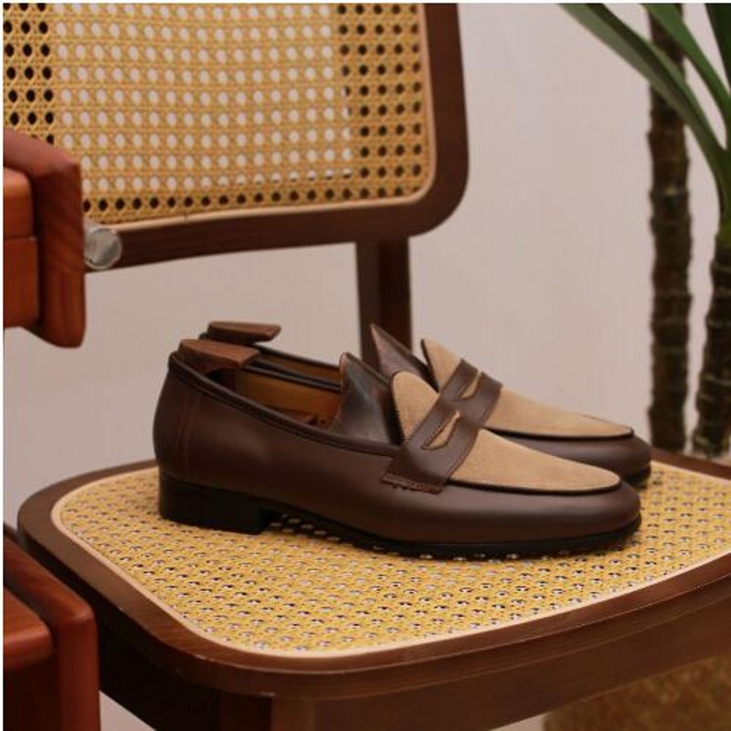 British Style Men Coffee Loafe - đánh giá và giá Boat Shoe Leather