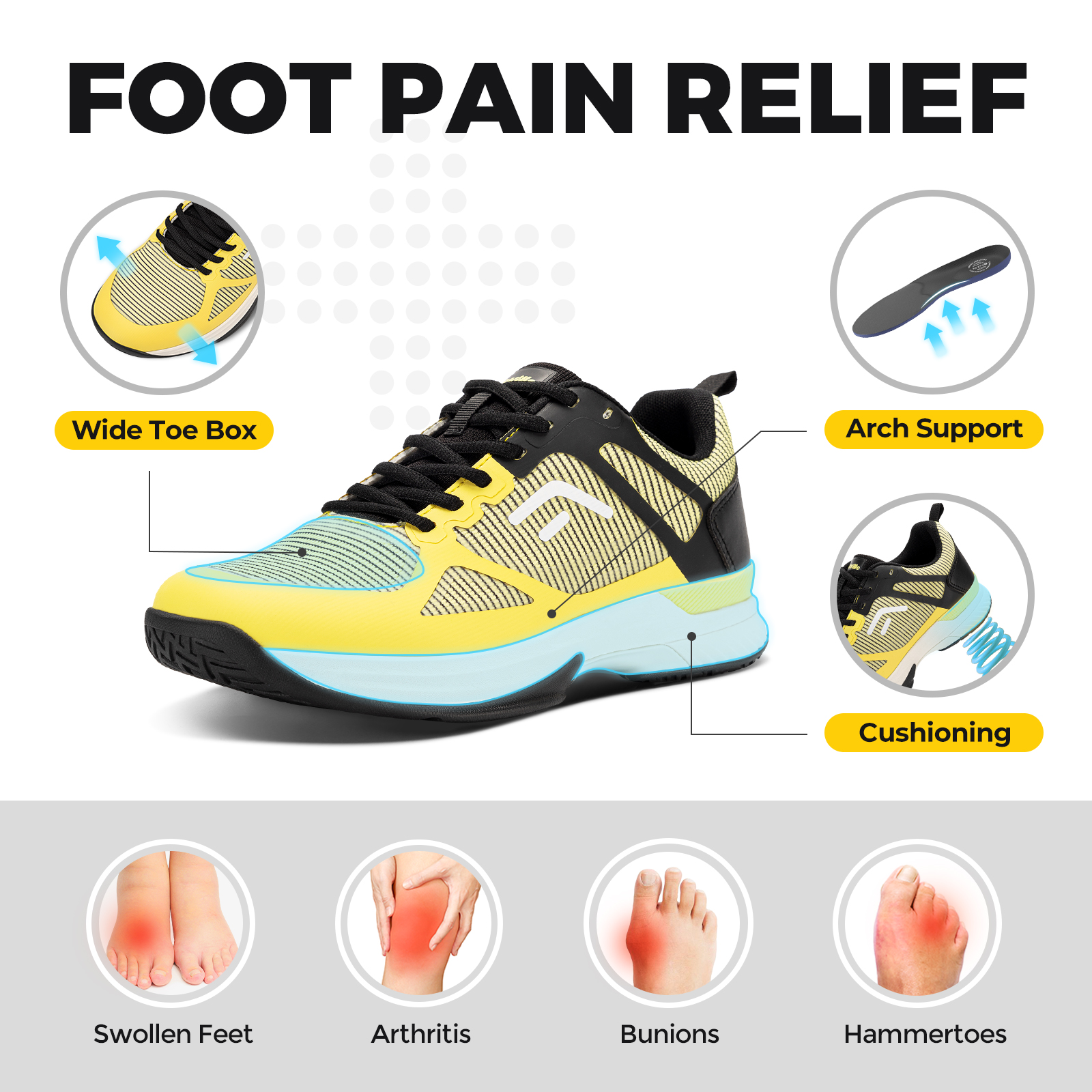 FitVille Wide Pickleball Shoes - đánh giá và giá Men Shoes Size Chart
