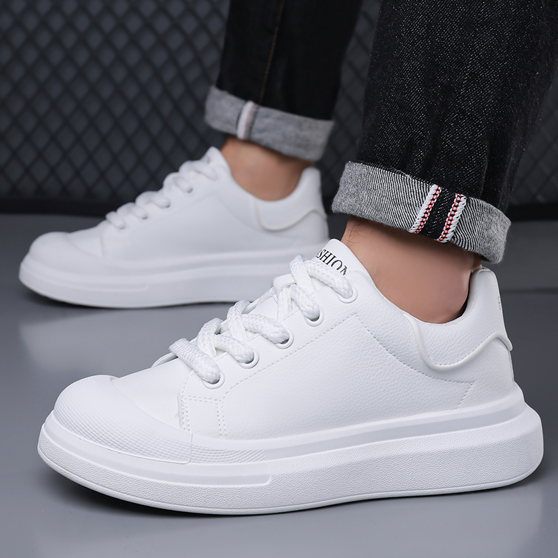 Men's White Leather Platform B - đánh giá và giá Boat Shoe Leather