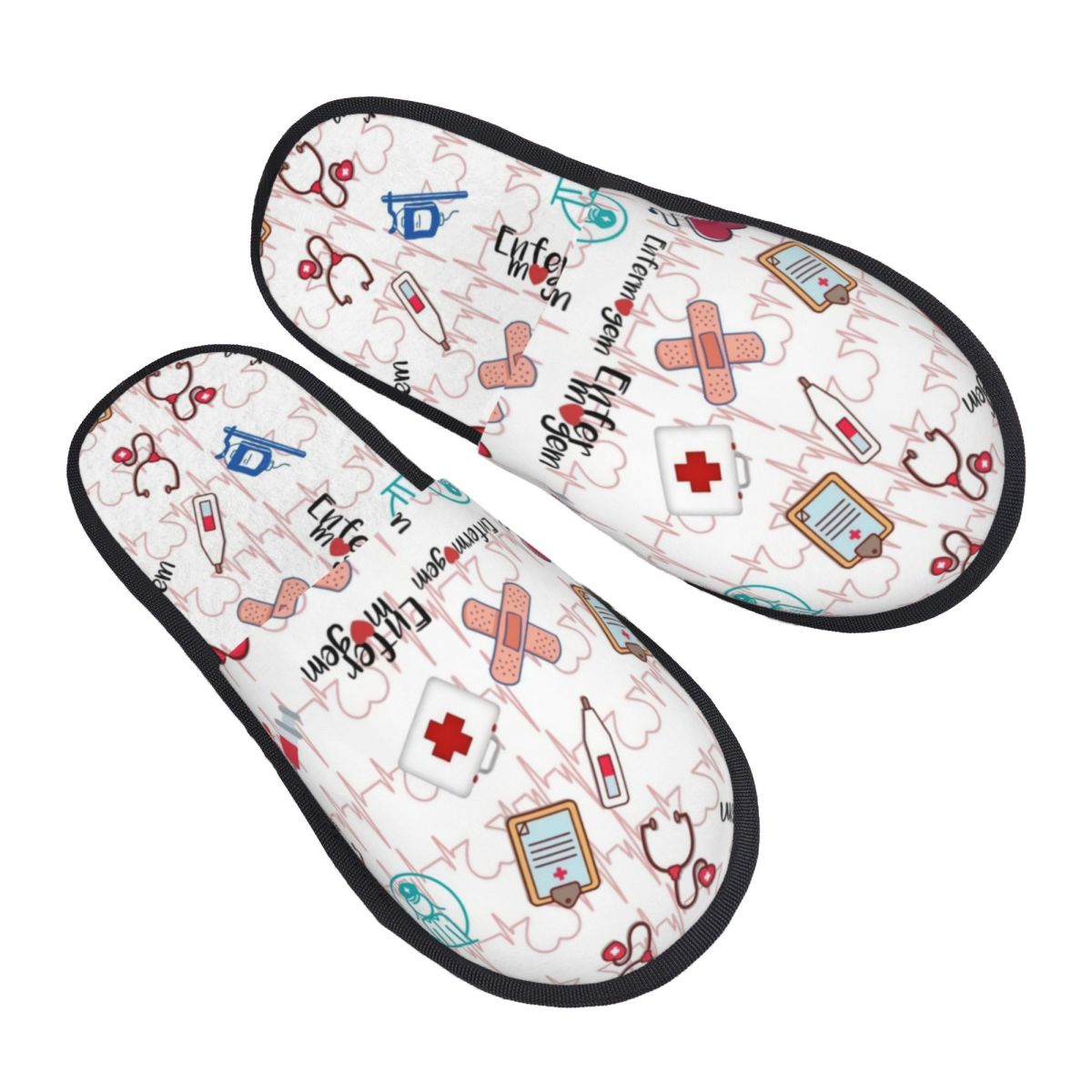 Print Heartbeat And Stethoscop - đánh giá và giá Men'S Shoes With Memory Foam