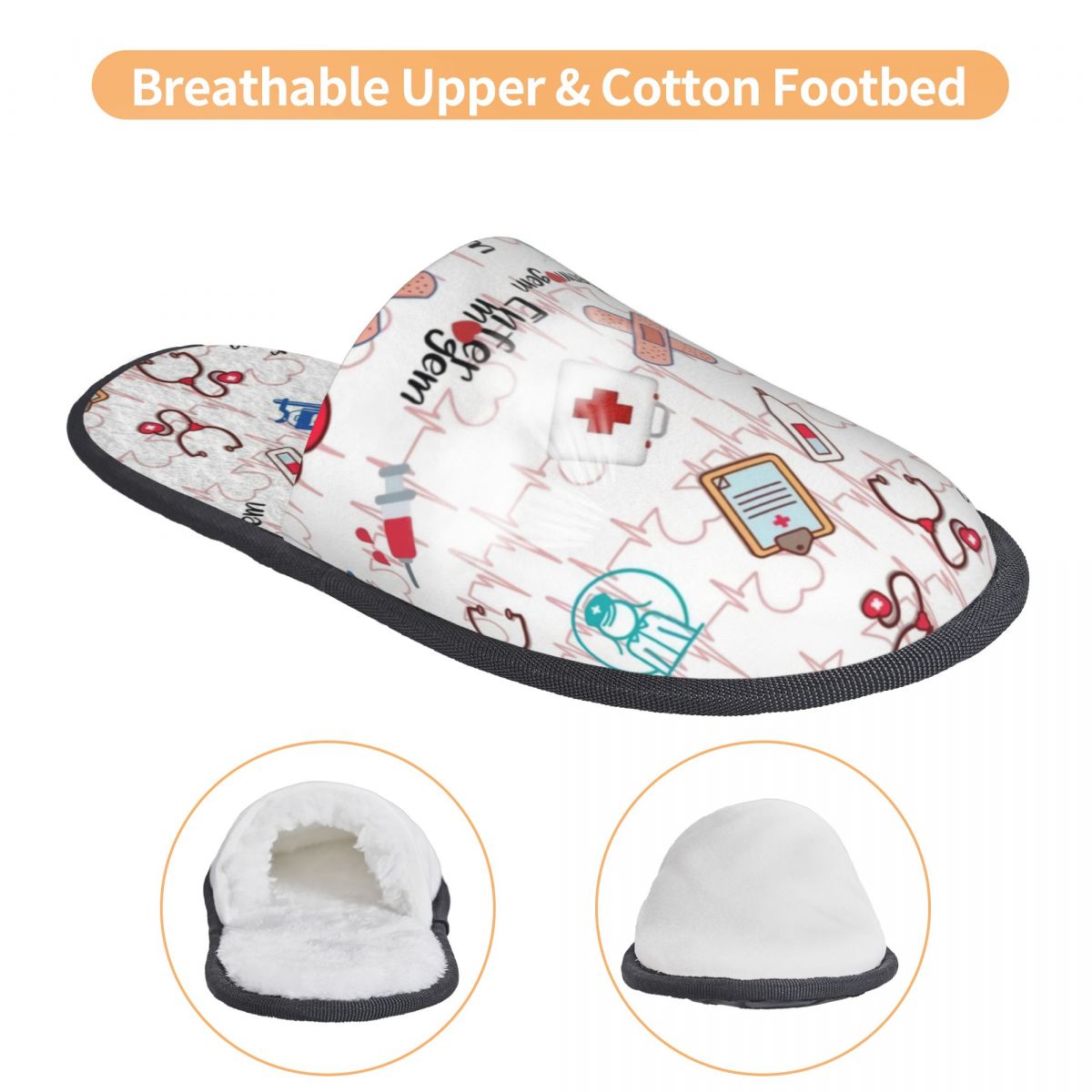 Print Heartbeat And Stethoscop - đánh giá và giá Men'S Shoes With Memory Foam