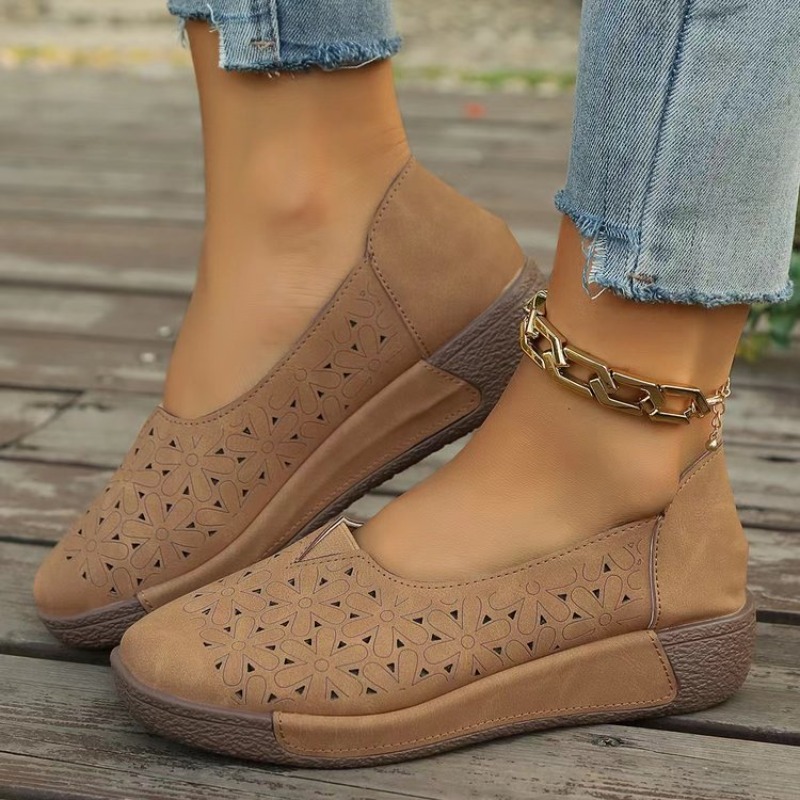 Spring Autumn Women Flats Plat - đánh giá và giá Boat Shoe Leather