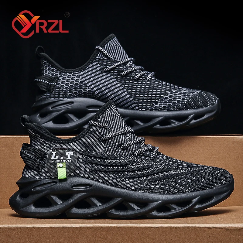 YRZL Men Sports Running Black  - đánh giá và giá Men Shoes Size Chart
