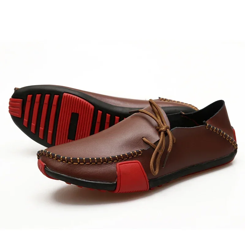 Men Shoes Leather Casual 2025  - đánh giá và giá Boat Shoe Leather