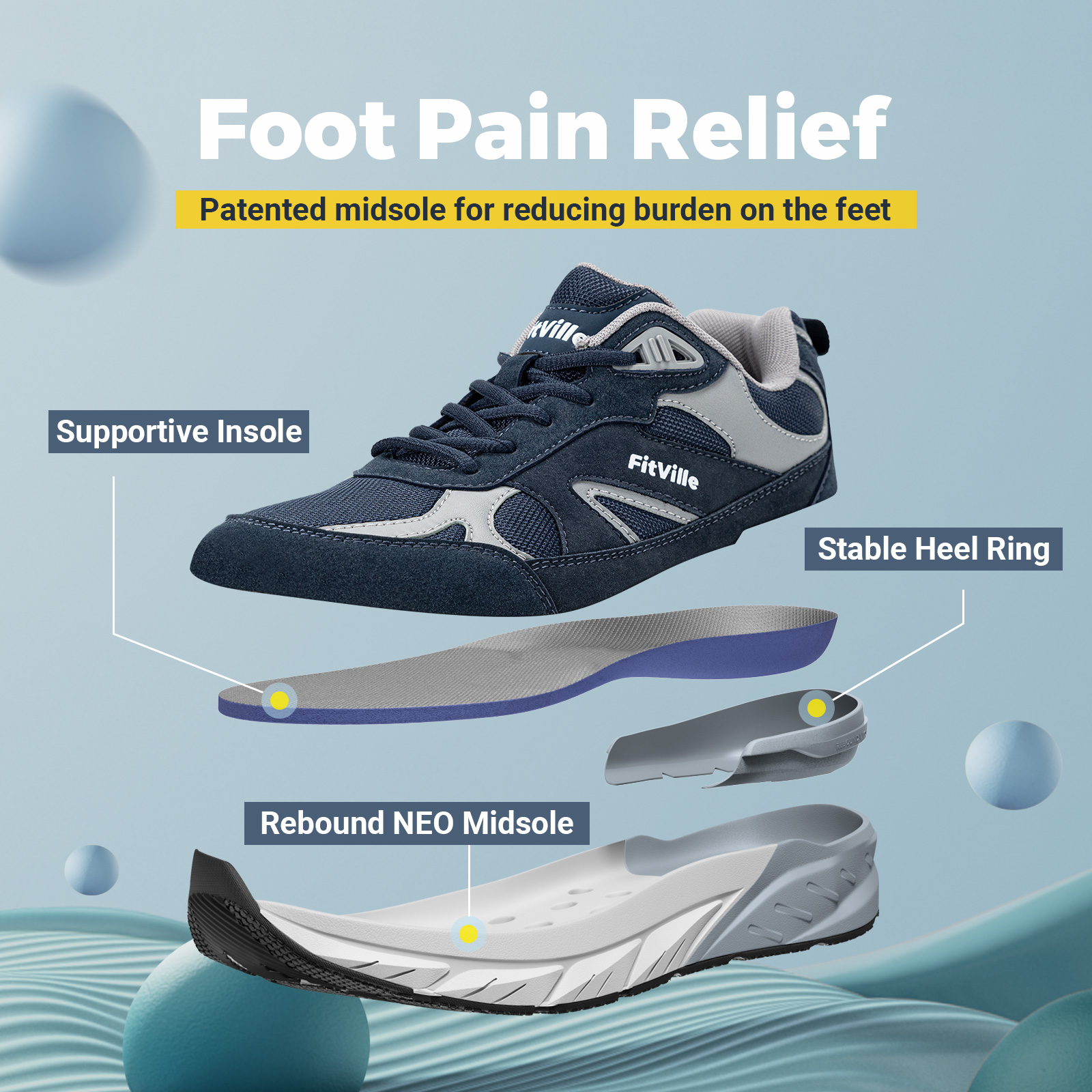 FitVille Newest Walking Shoes  - đánh giá và giá Men Shoes Size Chart